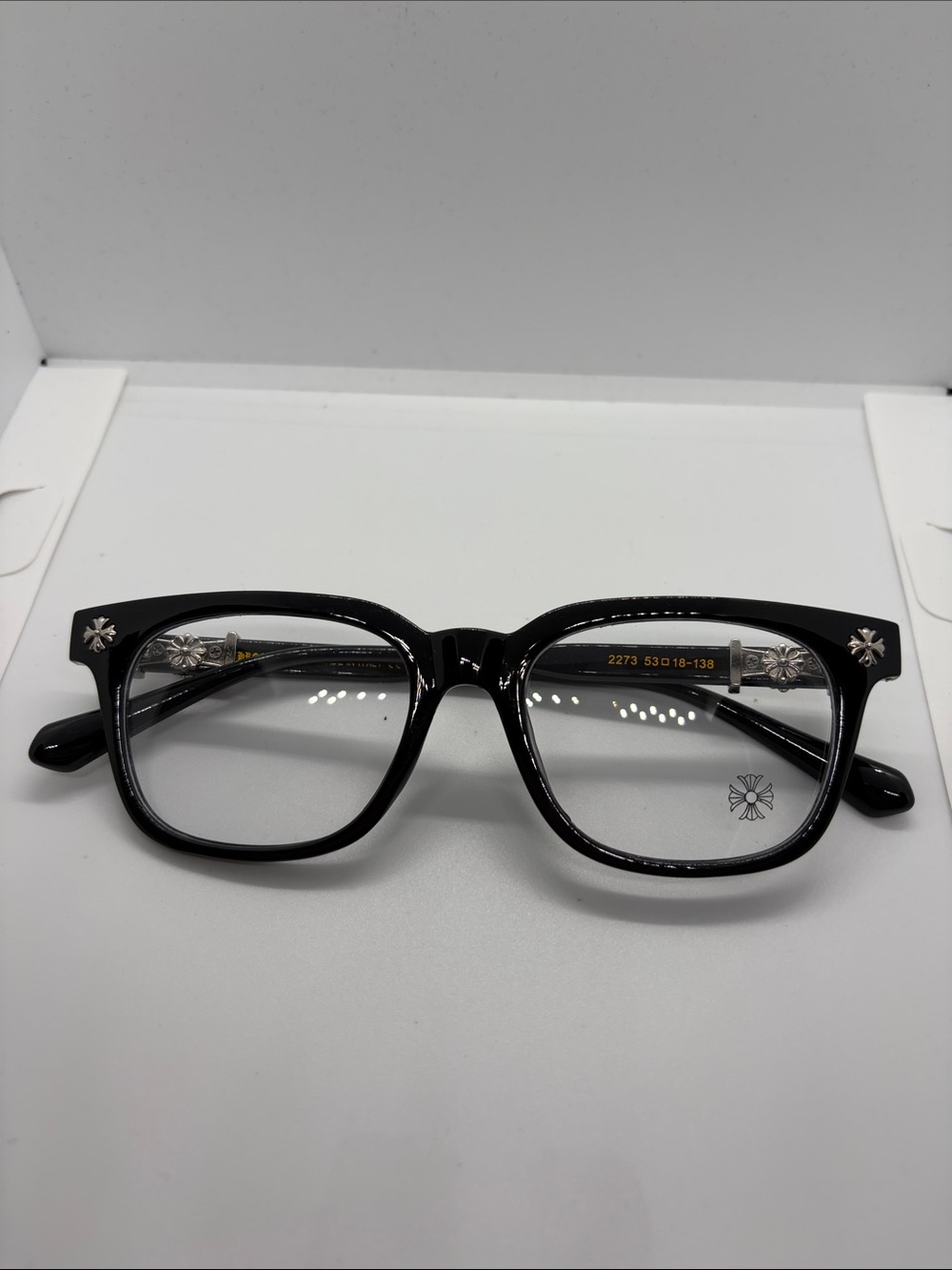 Brand New Black Chrome heart glasses